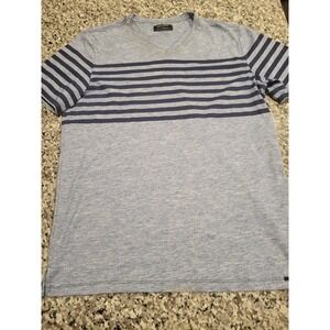 Ocean Current Mens Blue Stripe V Neck T Shirt Size Large Casual Tee‎